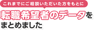 転職希望者のデータをまとめました